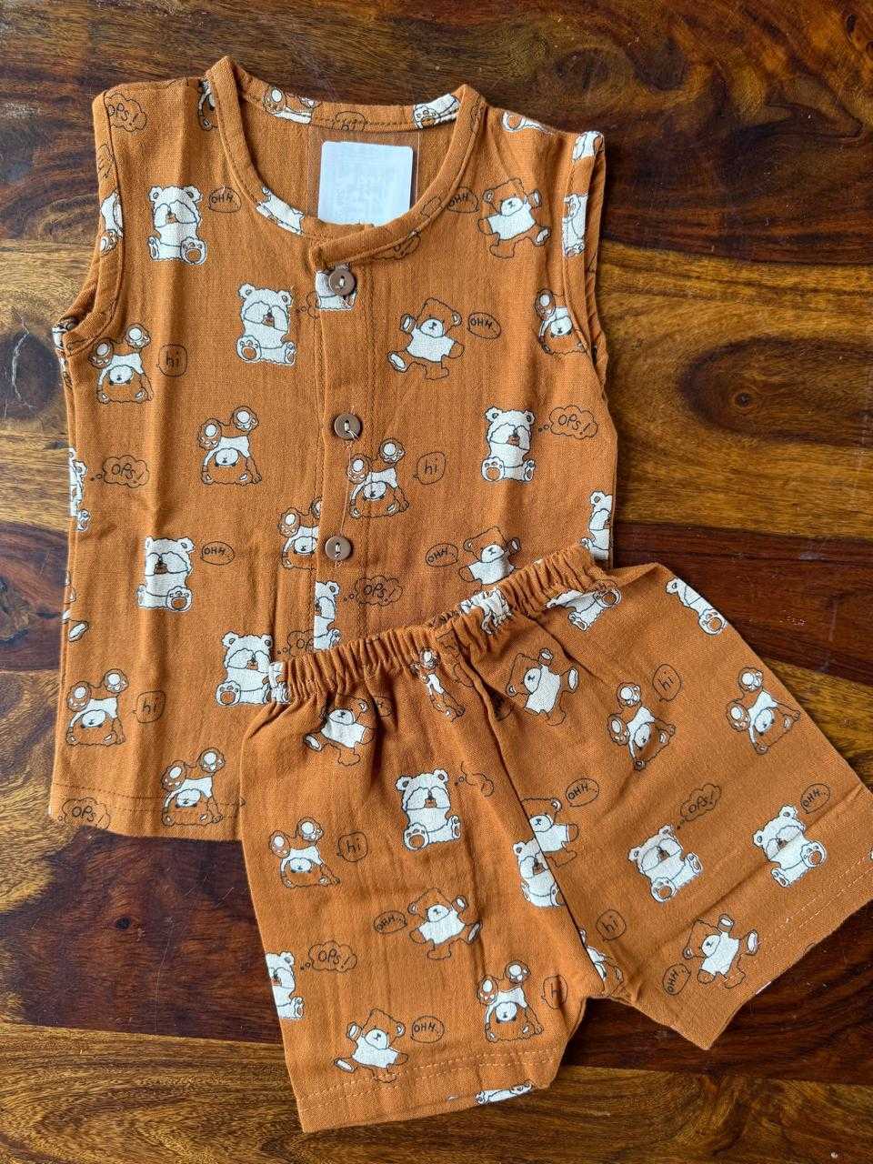 Organic Muslin Jabla with Shorts
