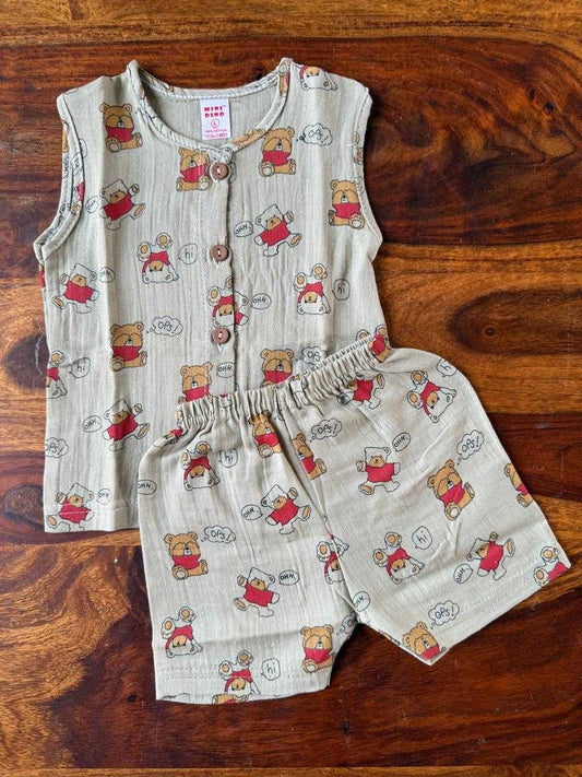 Organic Muslin Jabla with Shorts