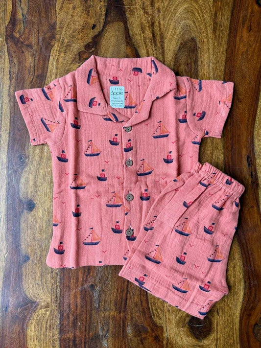 Muslin Collared Co-Ord Set