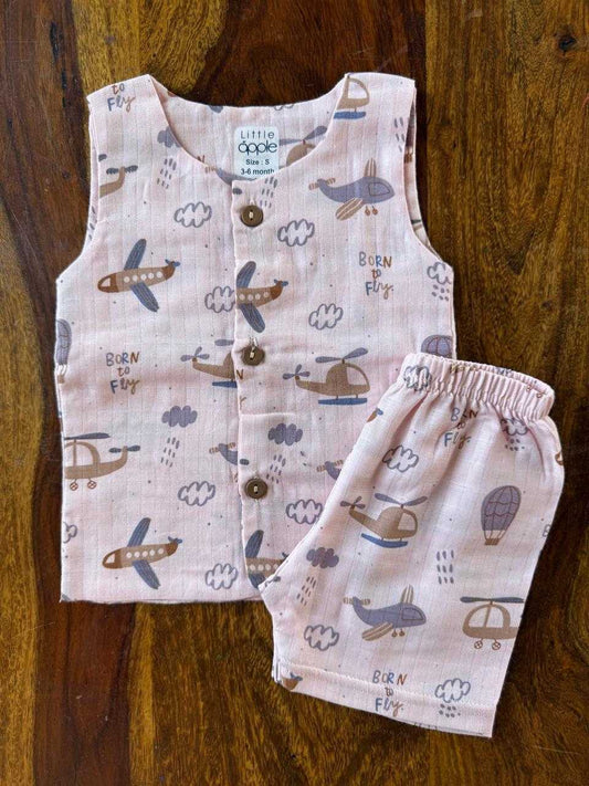 Organic Muslin Jabla with Shorts