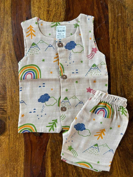 Organic Muslin Jabla with Shorts