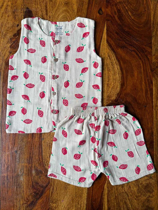 Organic Kids Muslin Jabla with Shorts
