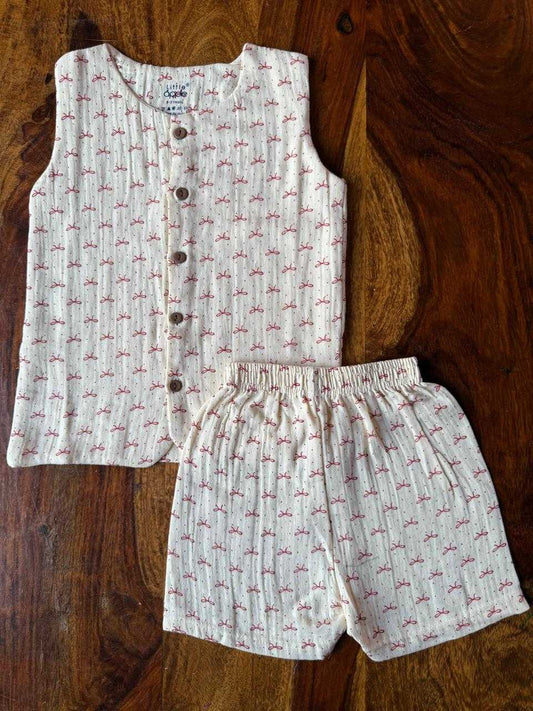 Organic Kids Muslin Jabla with Shorts