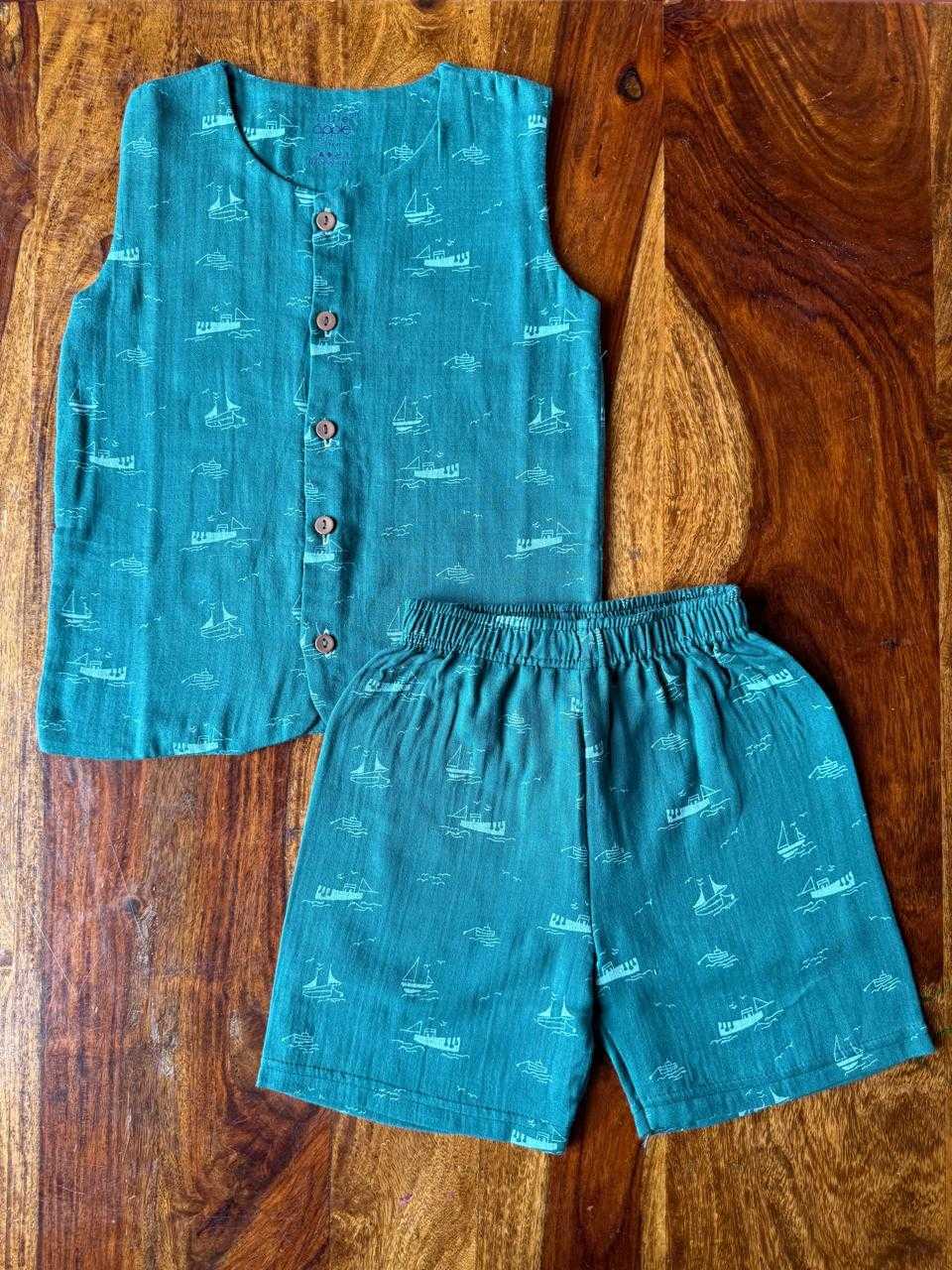 Organic Kids Muslin Jabla with Shorts