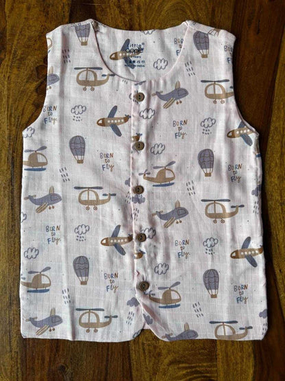 Organic Kids Muslin Jabla with Shorts