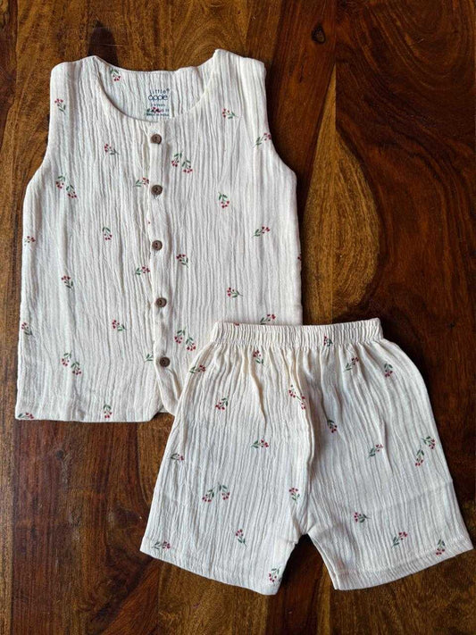 Organic Kids Muslin Jabla with Shorts