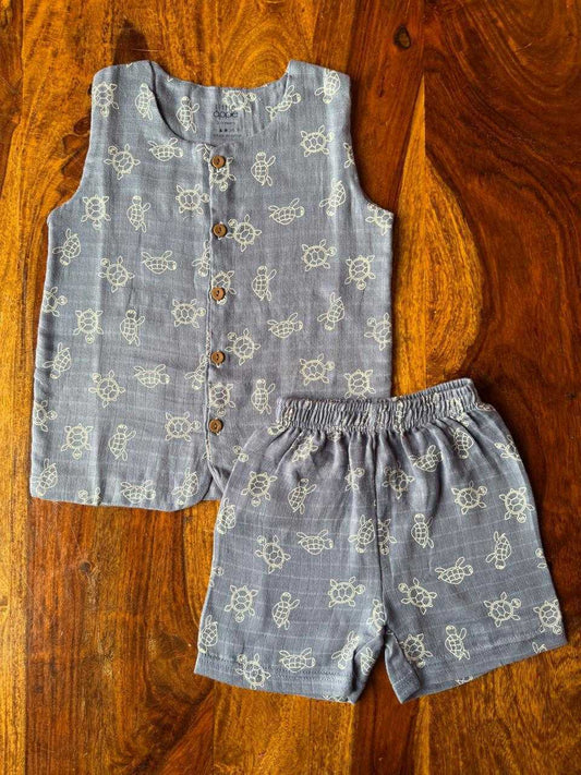 Organic Kids Muslin Jabla with Shorts