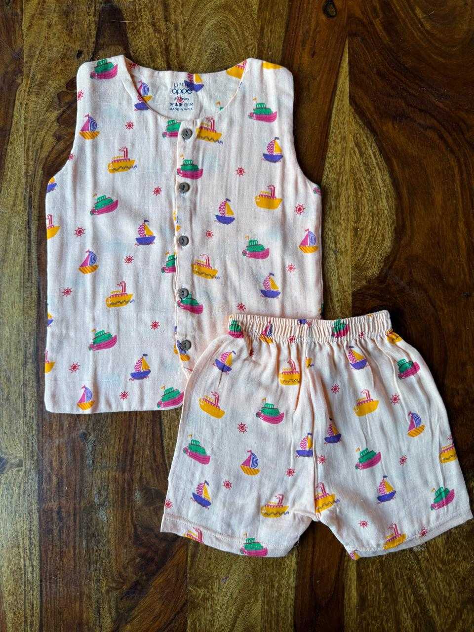 Organic Kids Muslin Jabla with Shorts