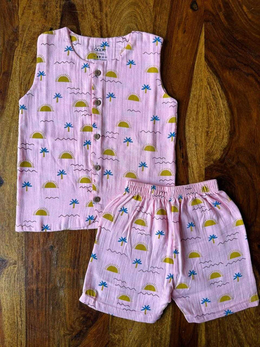 Organic Kids Muslin Jabla with Shorts