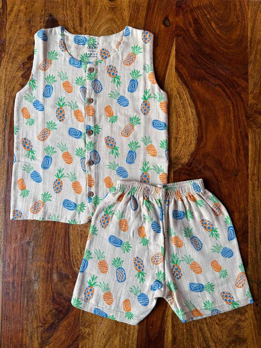 Organic Kids Muslin Jabla with Shorts