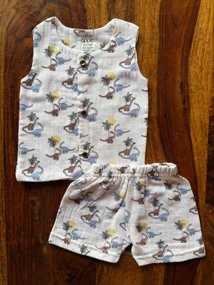 Organic Muslin Jabla with Shorts