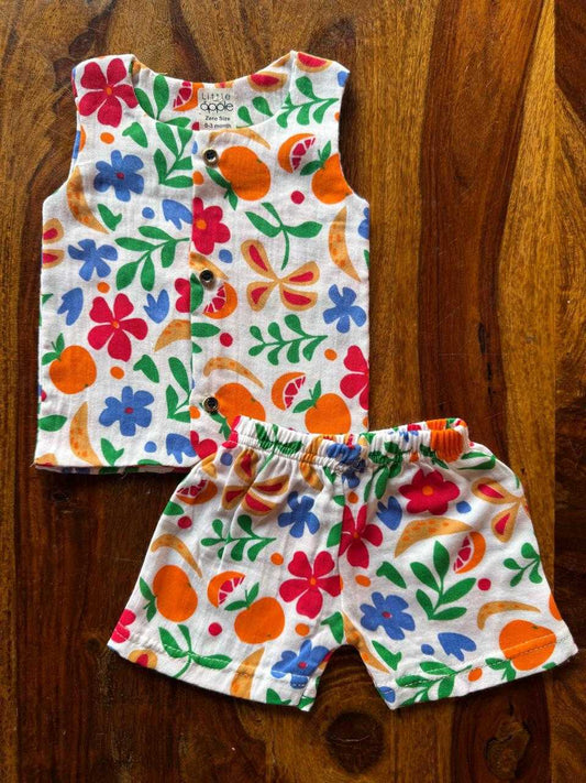 Organic Muslin Jabla with Shorts