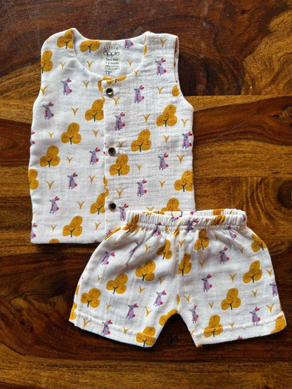 Organic Muslin Jabla with Shorts