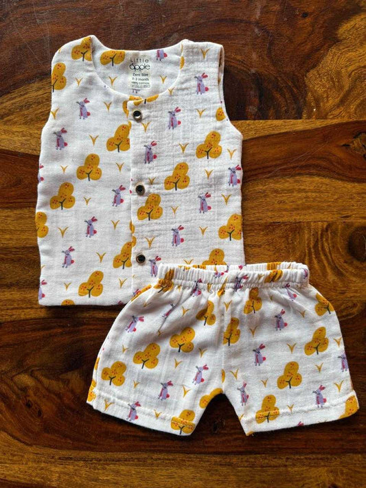 Organic Muslin Jabla with Shorts