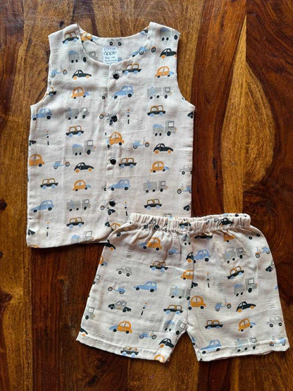 Organic Muslin Jabla with Shorts