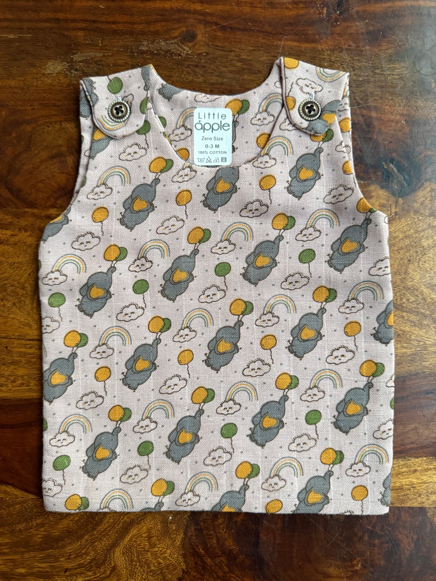 Organic Muslin Cotton Shoulder Button Jabla