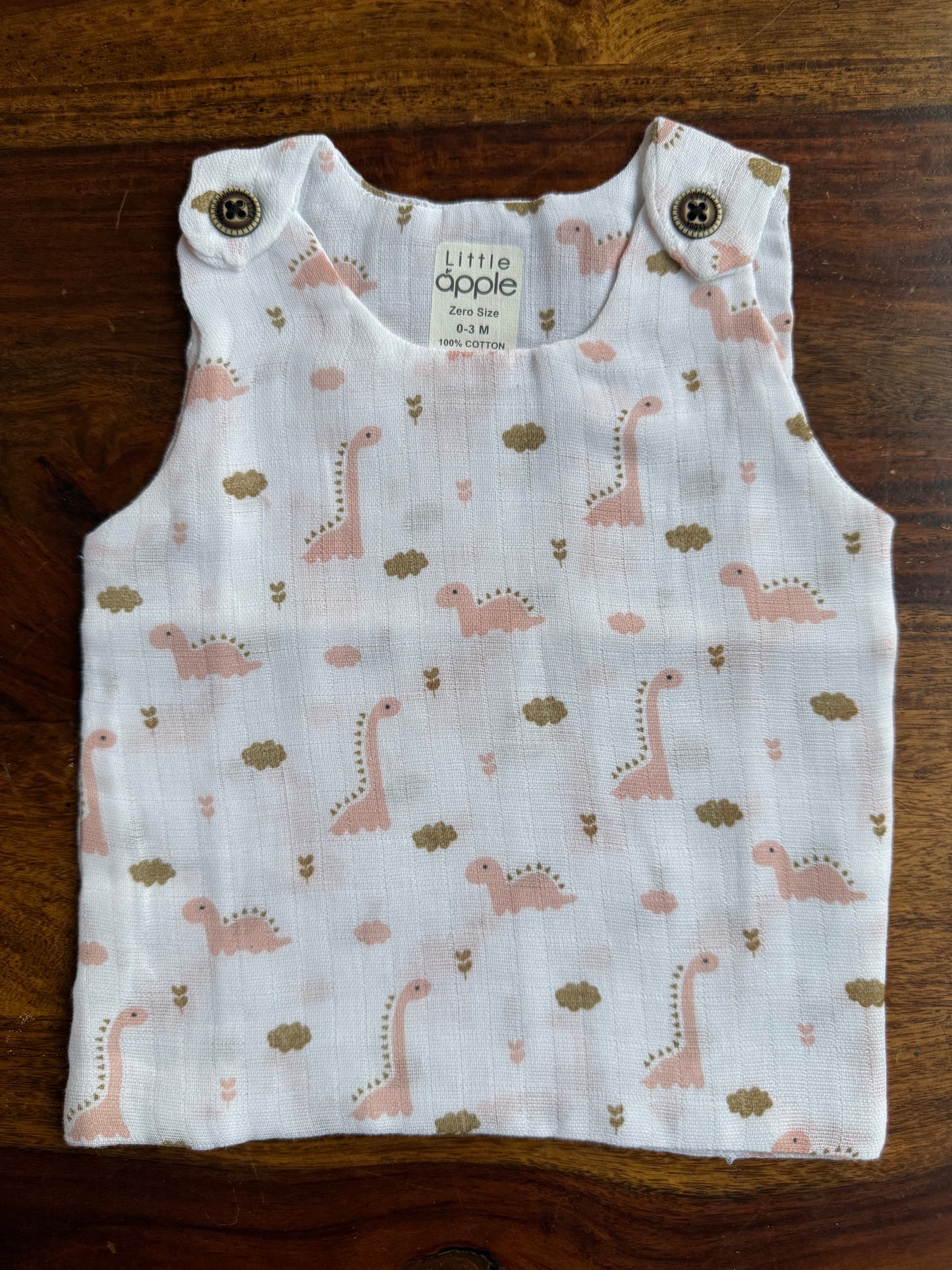 Organic Muslin Cotton Shoulder Button Jabla