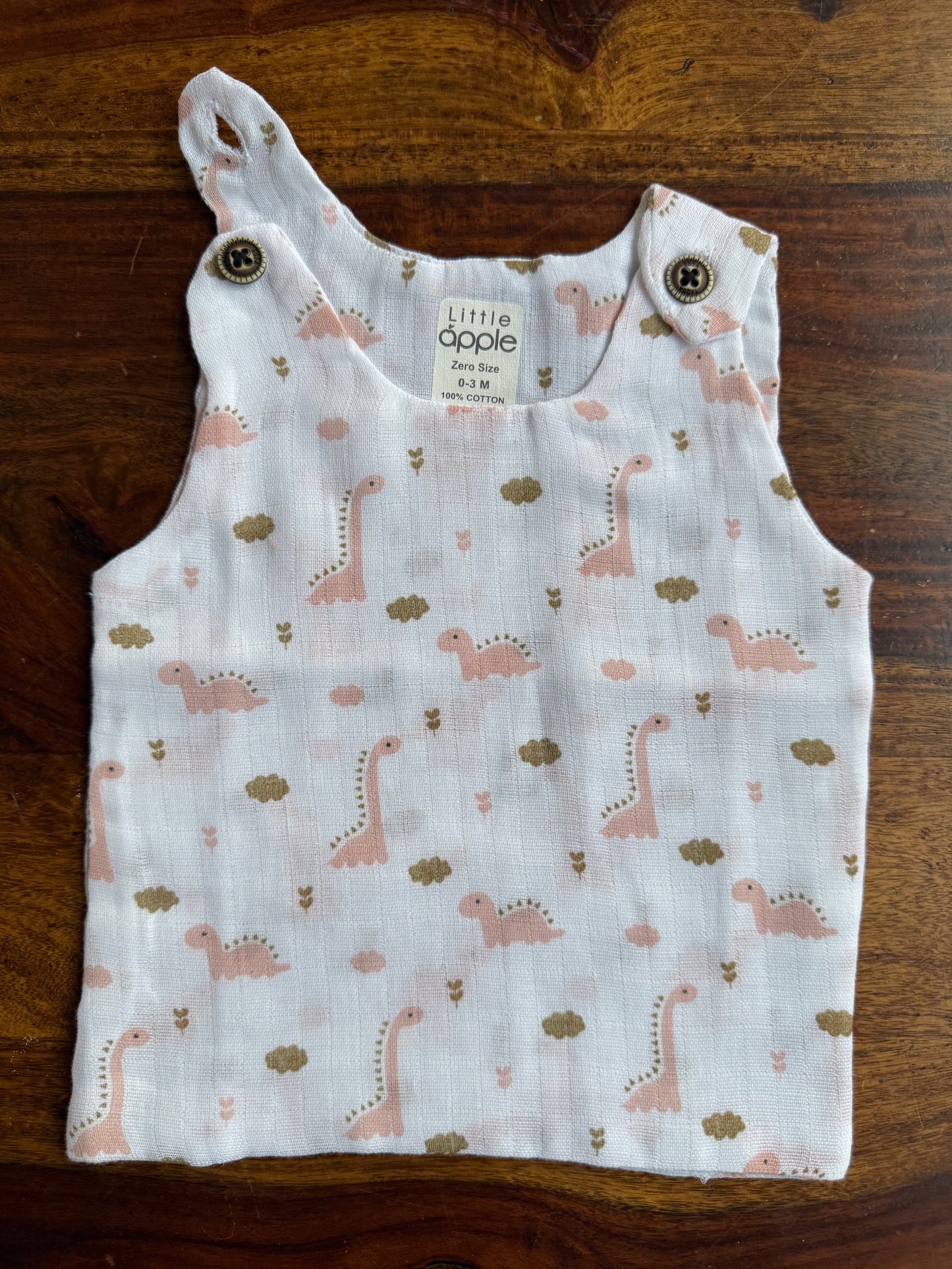 Organic Muslin Cotton Shoulder Button Jabla