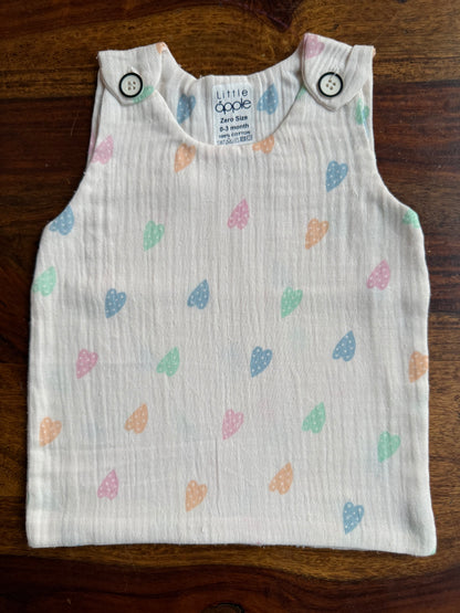 Organic Muslin Cotton Shoulder Button Jabla