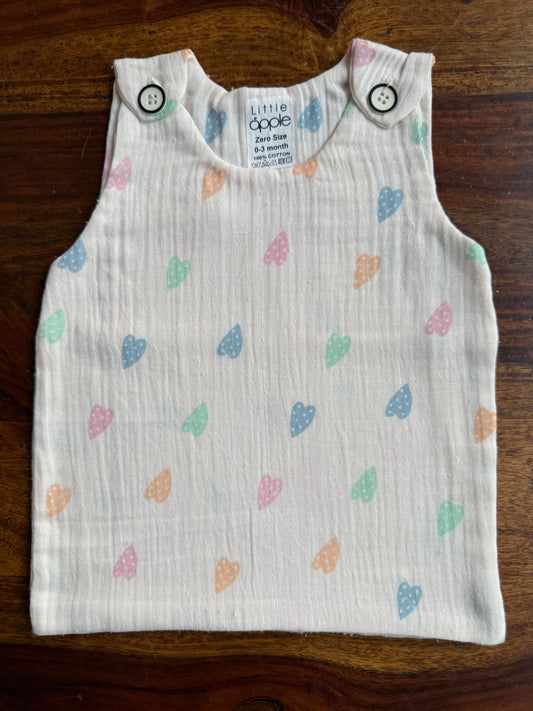 Organic Muslin Cotton Shoulder Button Jabla