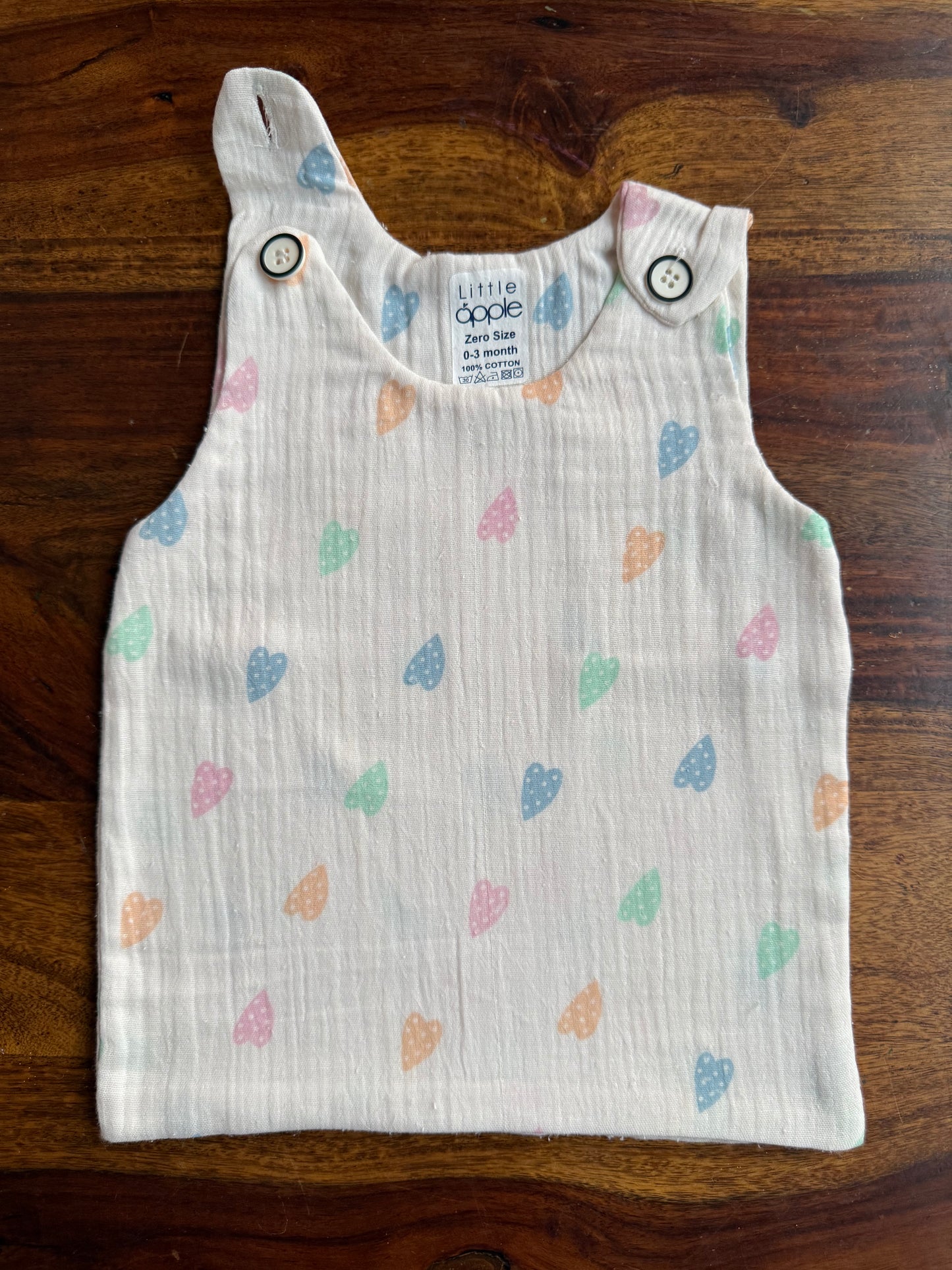 Organic Muslin Cotton Shoulder Button Jabla