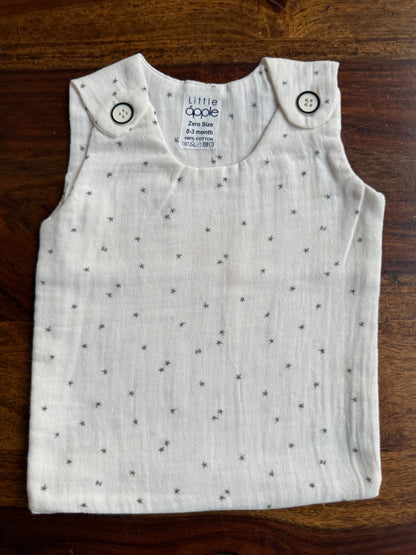 Organic Muslin Cotton Shoulder Button Jabla