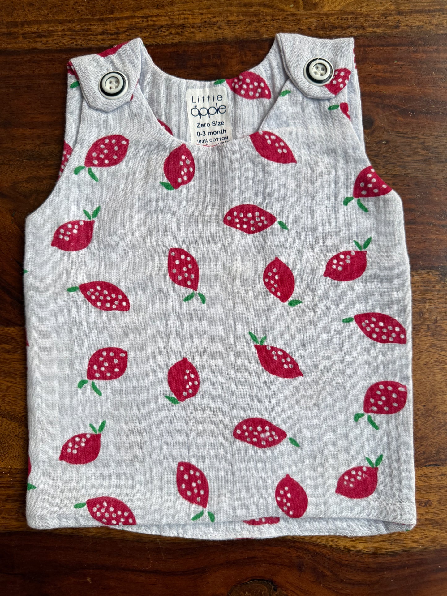 Organic Muslin Cotton Shoulder Button Jabla