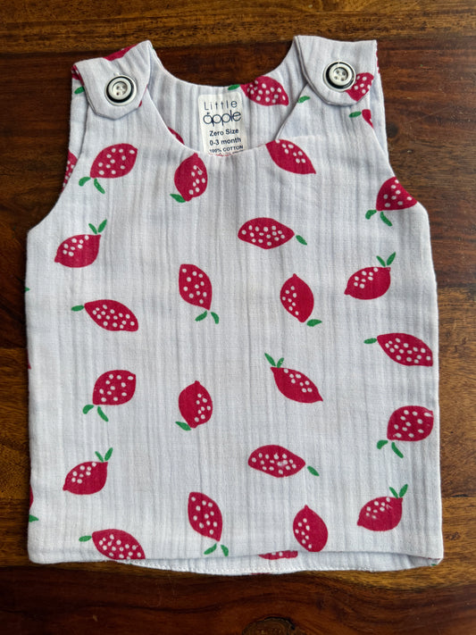 Organic Muslin Cotton Shoulder Button Jabla