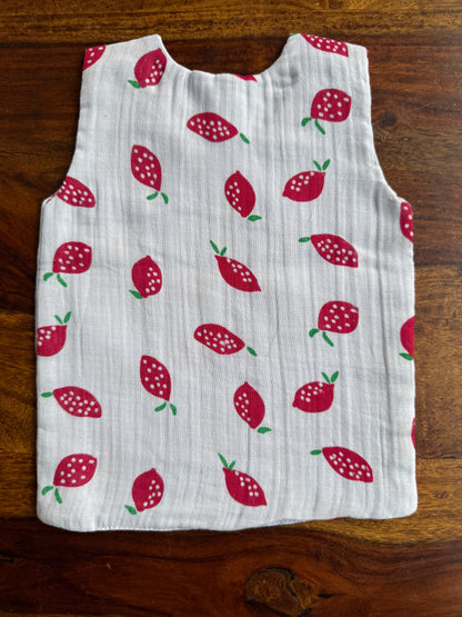 Organic Muslin Cotton Shoulder Button Jabla