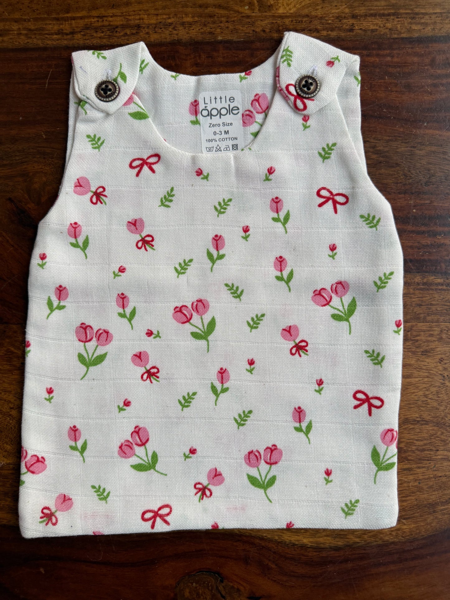 Organic Muslin Cotton Shoulder Button Jabla