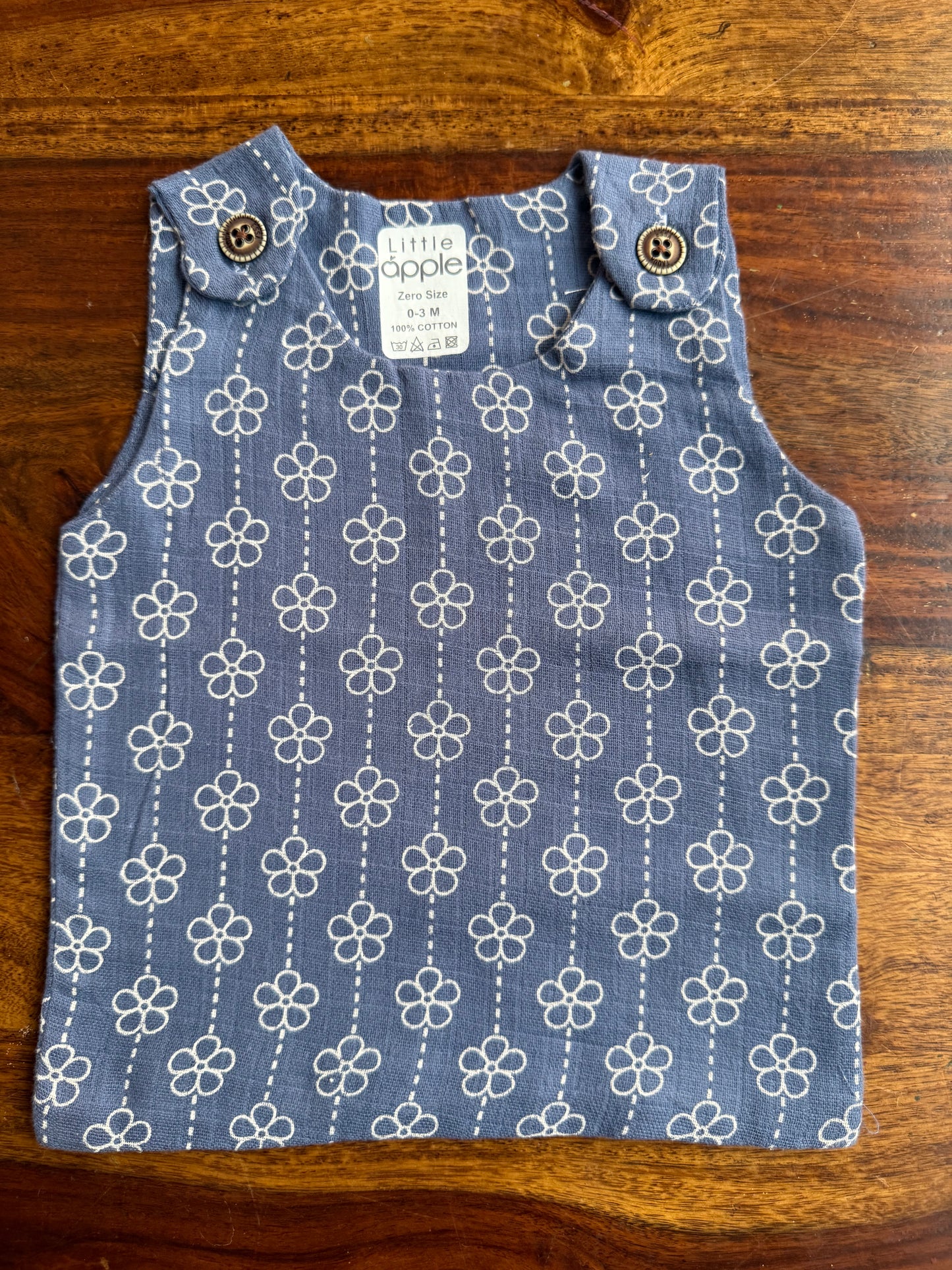 Organic Muslin Cotton Shoulder Button Jabla