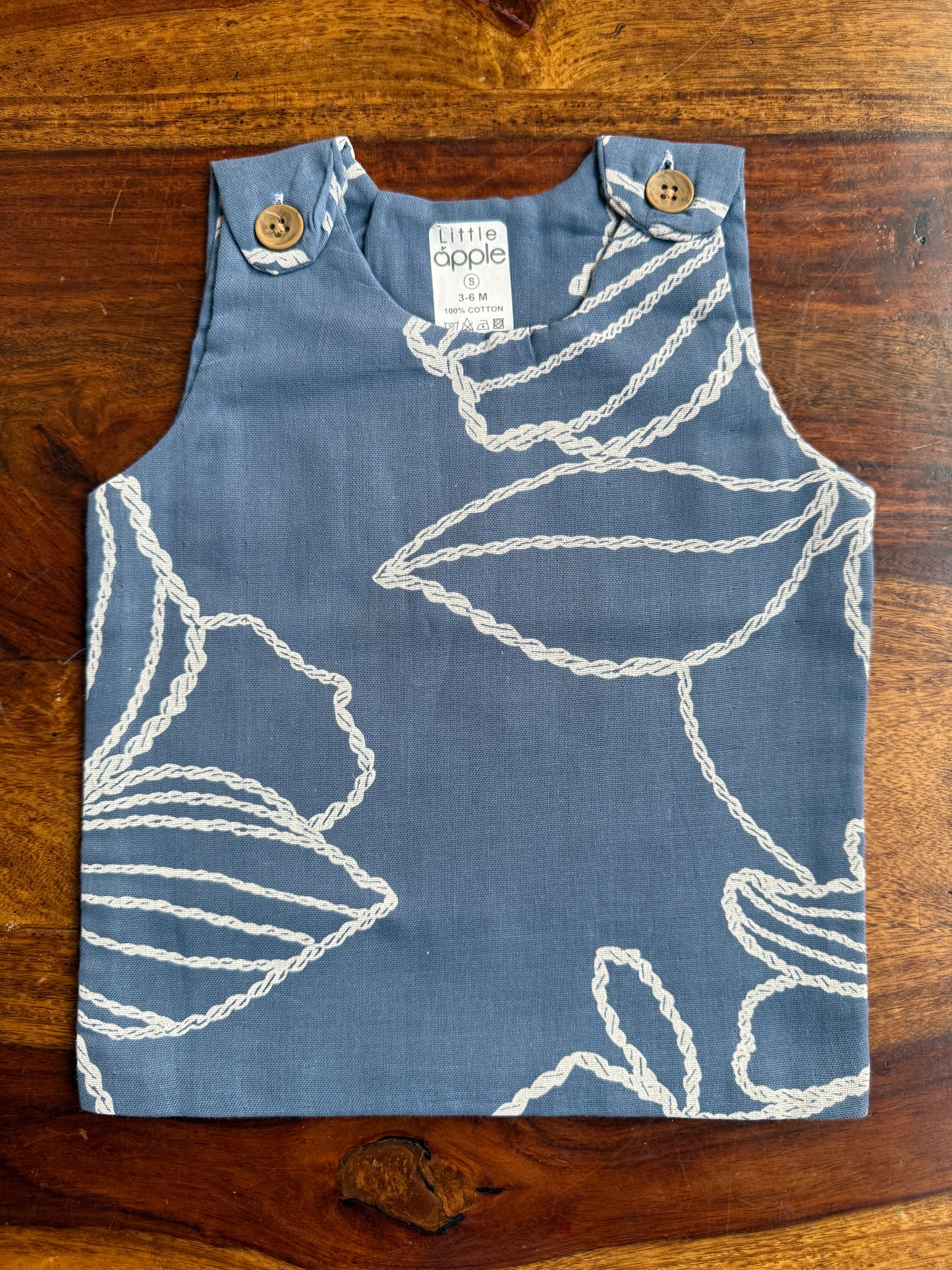 Organic Muslin Cotton Shoulder Button Jabla