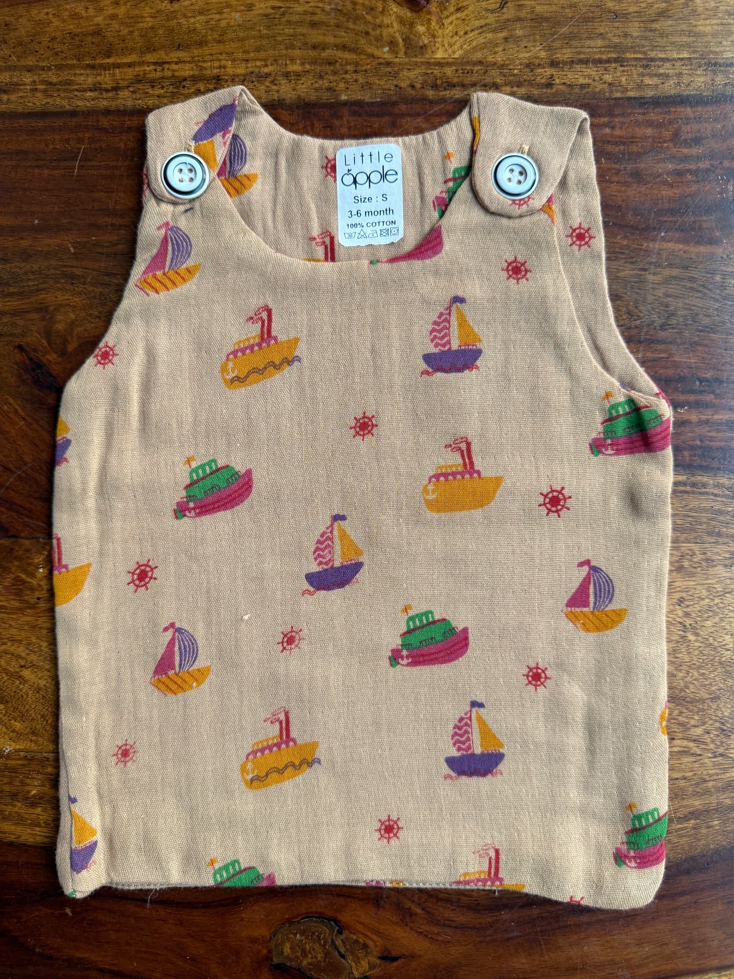 Organic Muslin Cotton Shoulder Button Jabla