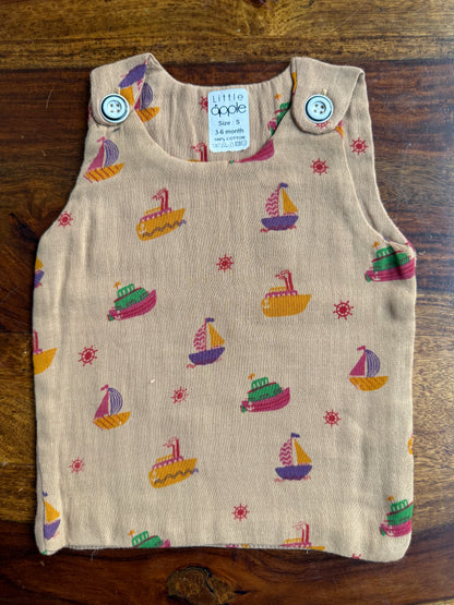 Organic Muslin Cotton Shoulder Button Jabla