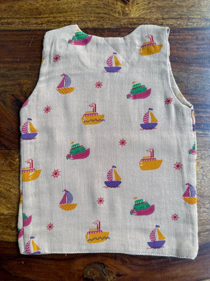 Organic Muslin Cotton Shoulder Button Jabla