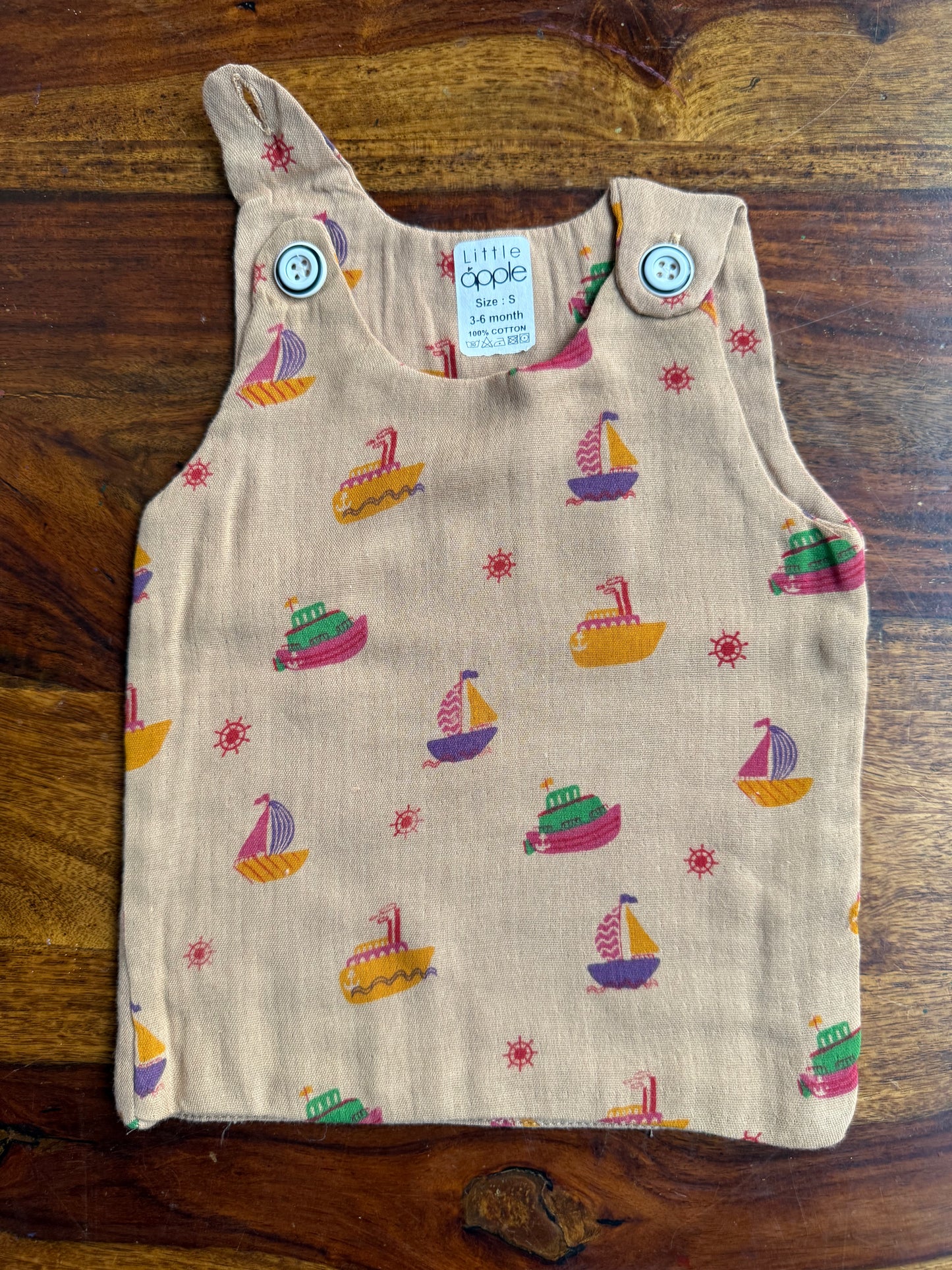Organic Muslin Cotton Shoulder Button Jabla