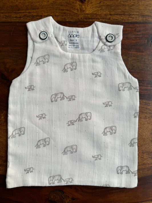 Organic Muslin Cotton Shoulder Button Jabla