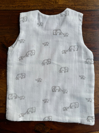 Organic Muslin Cotton Shoulder Button Jabla