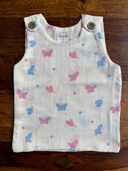 Organic Muslin Cotton Shoulder Button Jabla