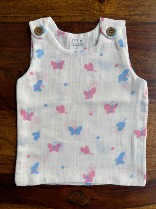 Organic Muslin Cotton Shoulder Button Jabla