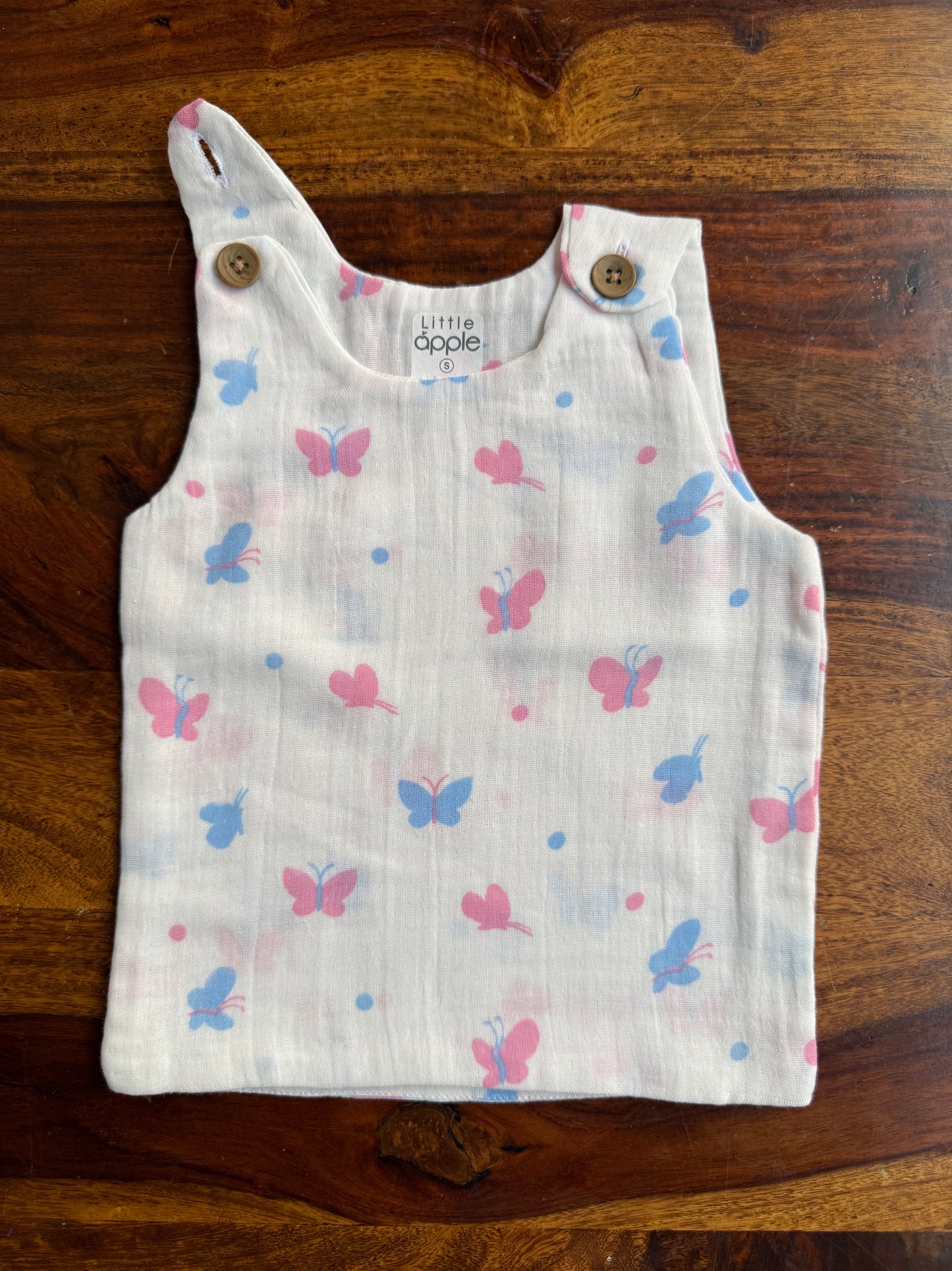 Organic Muslin Cotton Shoulder Button Jabla