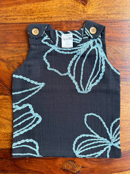 Organic Muslin Cotton Shoulder Button Jabla