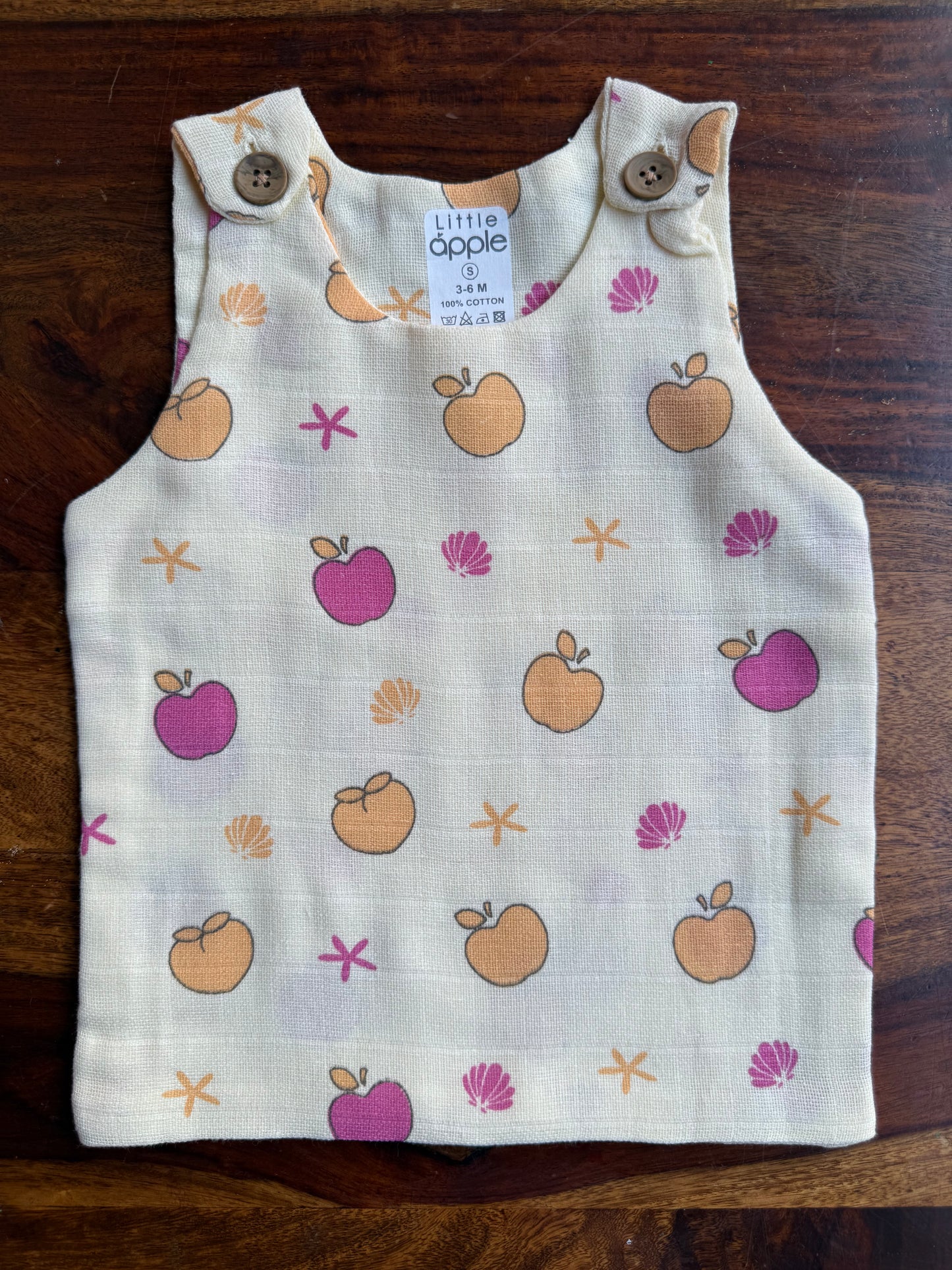 Organic Muslin Cotton Shoulder Button Jabla