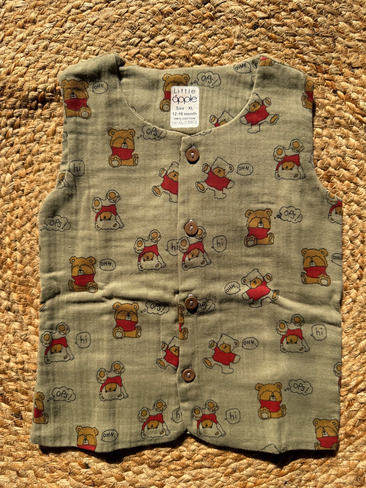 Pure Organic Muslin Cotton Jabla