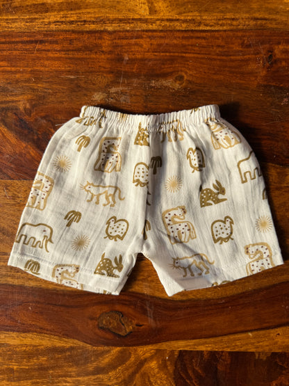 Organic Muslin Jabla with Shorts