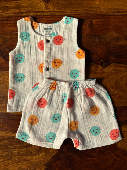 Organic Muslin Jabla with Shorts