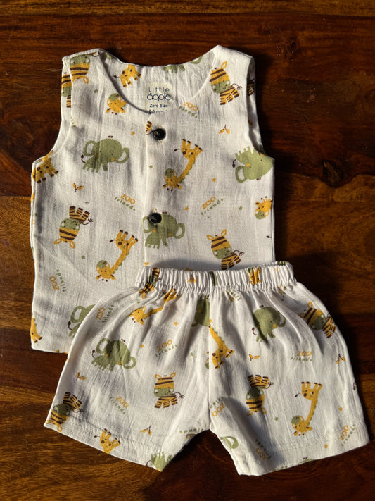 Organic Muslin Jabla with Shorts