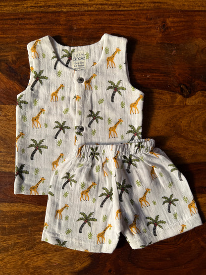 Organic Muslin Jabla with Shorts