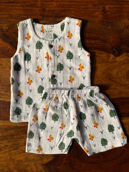 Organic Muslin Jabla with Shorts