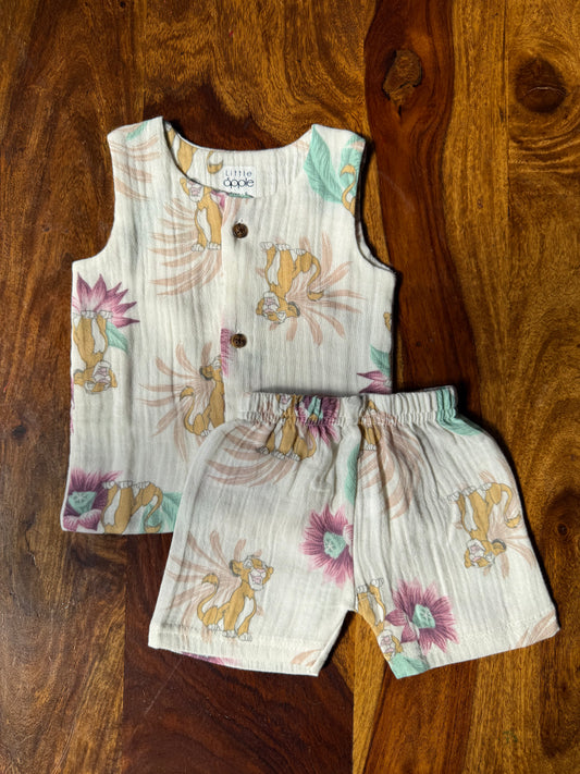 Organic Muslin Jabla with Shorts